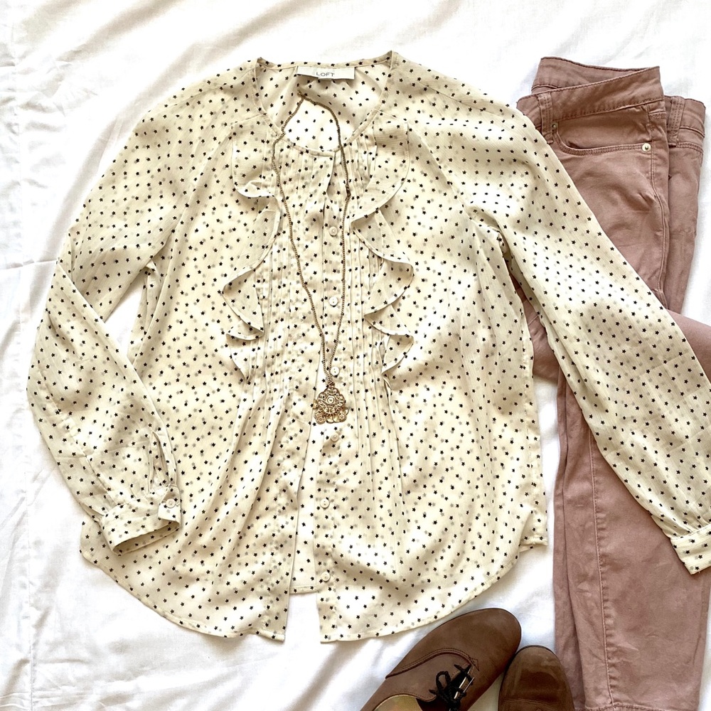 Loft | Star Ruffle Blouse